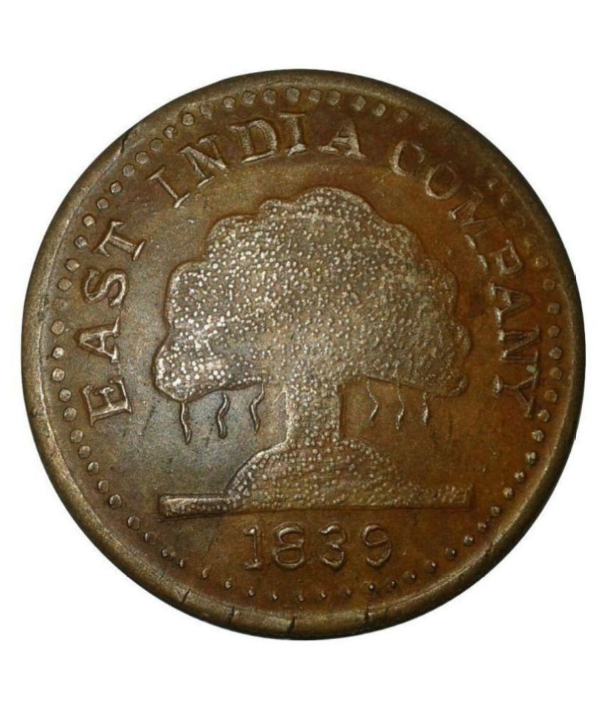     			Sanjay Online Store - ONE ANNA 1839 EAST INDIA CO.ASHOK TREE 1 Numismatic Coins