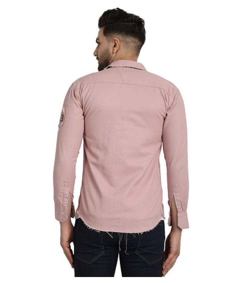 white luxury Peach Denim Jacket - Buy 