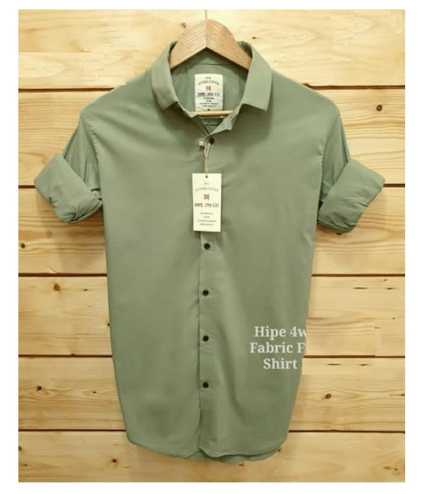 A2Z CLOTHES 100 Percent Cotton Green Shirt - Buy A2Z CLOTHES 100 ...