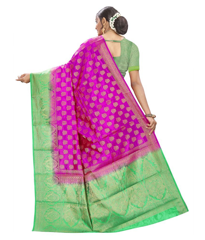 MF BEYOND THE IMPRESSIVE FABRICS CREATION Pink Bangalore Silk Saree