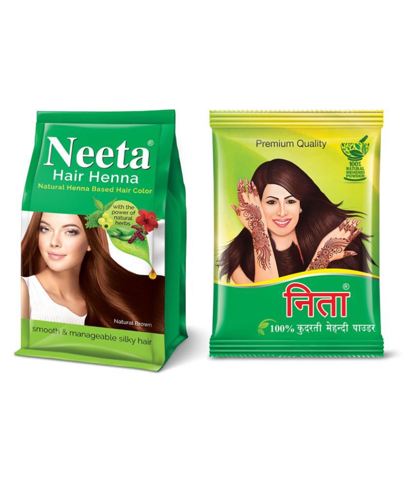 Neeta Henna Hair Color 125 gm Comes With Permanent Hair Color Brown Natural  Mehendi Powder 500 g: Buy Neeta Henna Hair Color 125 gm Comes With  Permanent Hair Color Brown Natural Mehendi