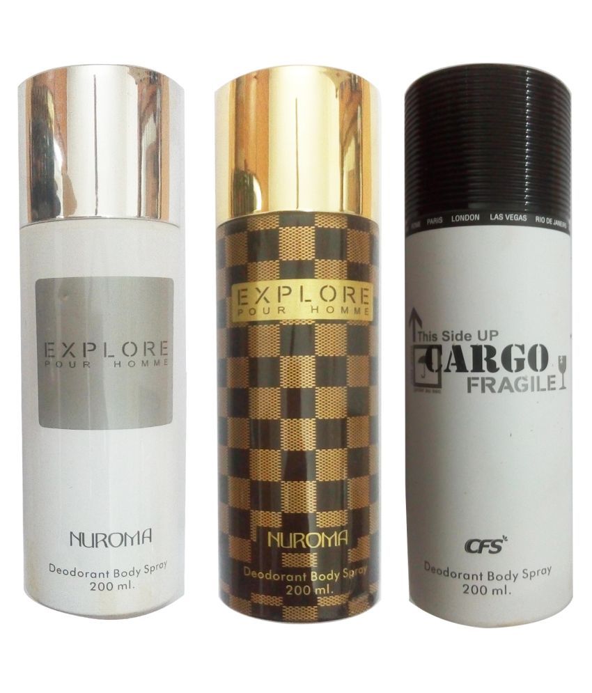 EACH COMBO PACK CONTAINA 1 CFS EXPLORE POUR HOMME BROWN DEODORANT