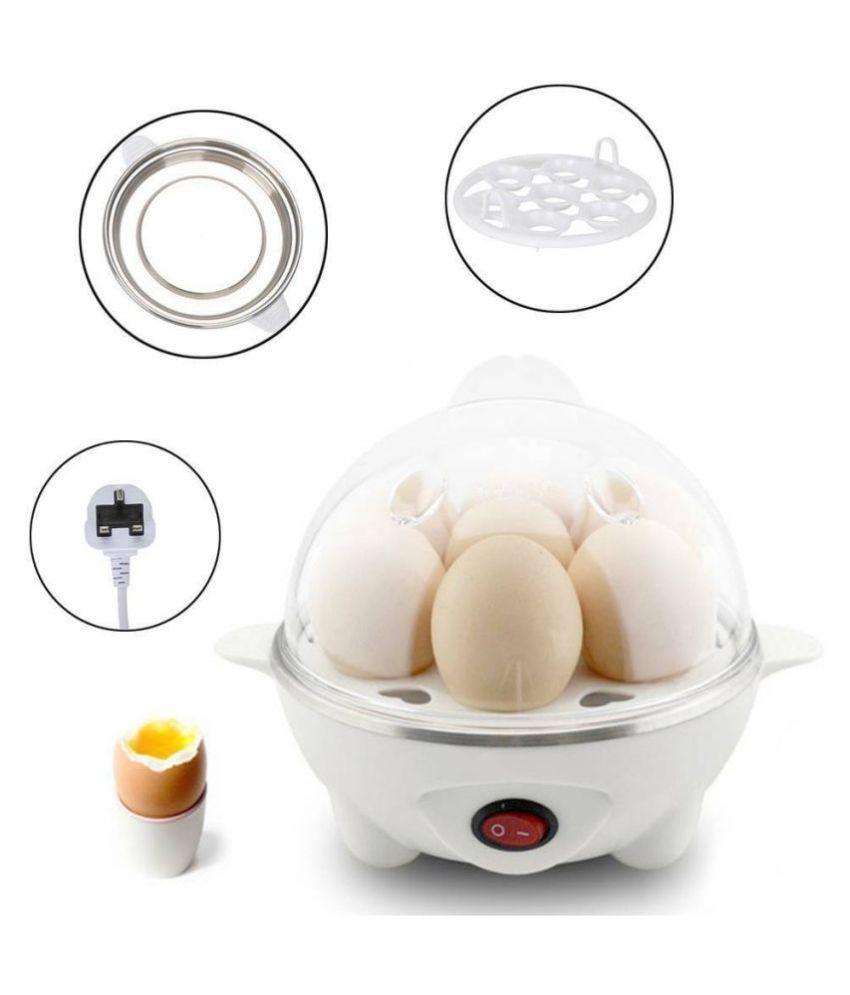     			Electric Egg Boiler Automatic Off 7 Egg Poacher for Steaming, Cooking, Boiling and Frying, Multicolour
