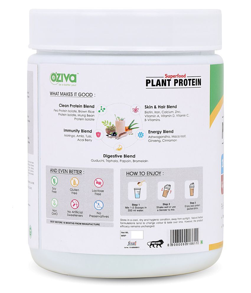 OZiva OZiva Superfood Plant Protein 250 gm Powder Buy OZiva OZiva