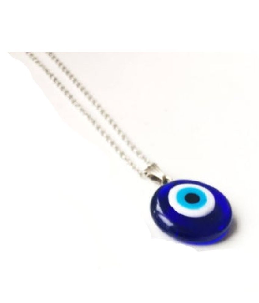 silver Evil Eye locket/pendant without chain for unisex by KUNDLI GEMS