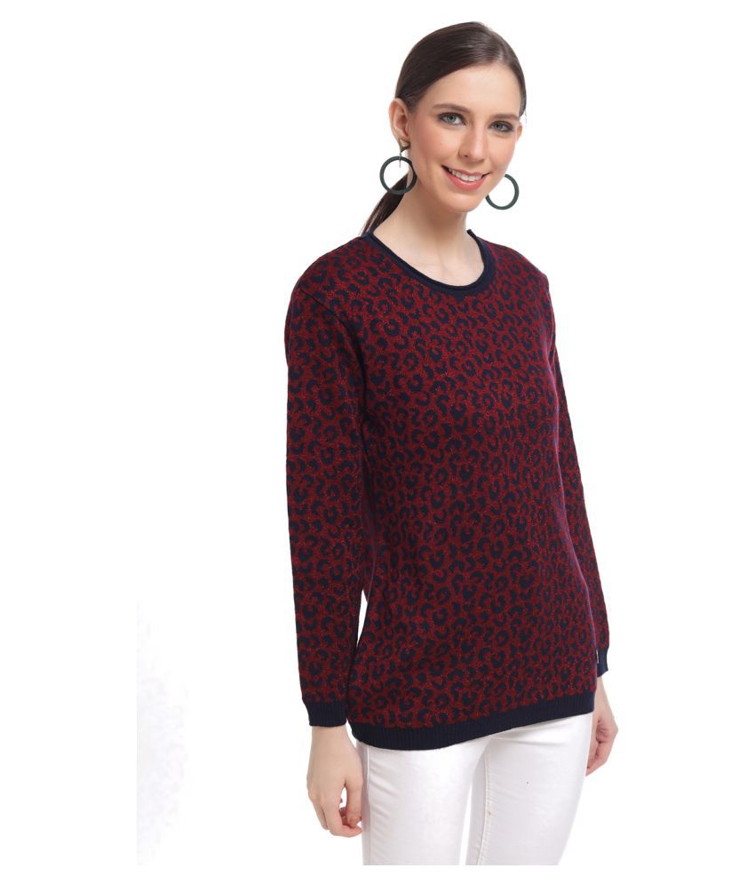 Buy HaltonHills Acrylic Maroon Pullovers Online at Best Prices in India ...