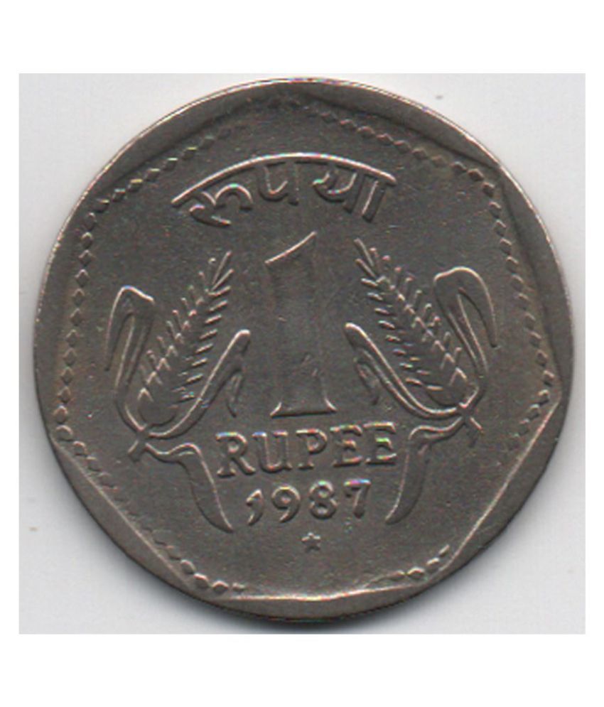     			1 /  ONE  RS / RUPEE 1987 HYDERABAD (* MINT) COMMEMORATIVE COLLECTIBLE-  EXTRA FINE CONDITION SAME AS PICTURE