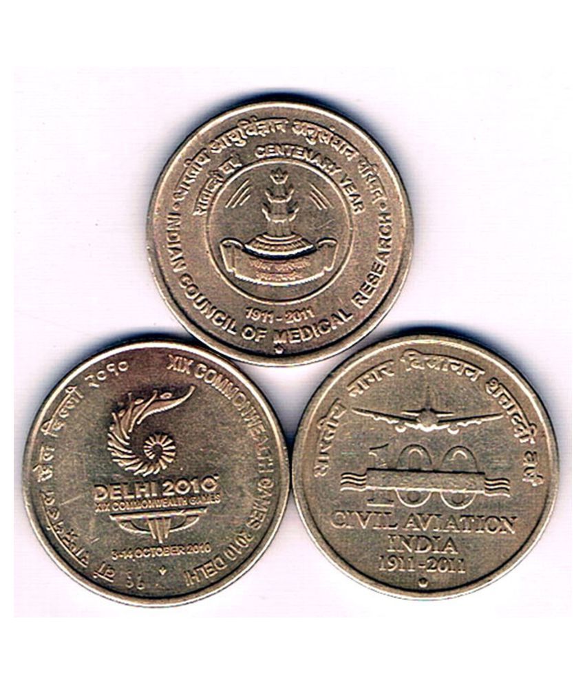     			5  /  FIVE  RS / RUPEE SUPER SALE 1  (3 COIN)  COMMEMORATIVE  COLLECTIBLE -  EXTRA FINE CONDITION SAME AS PICTURE