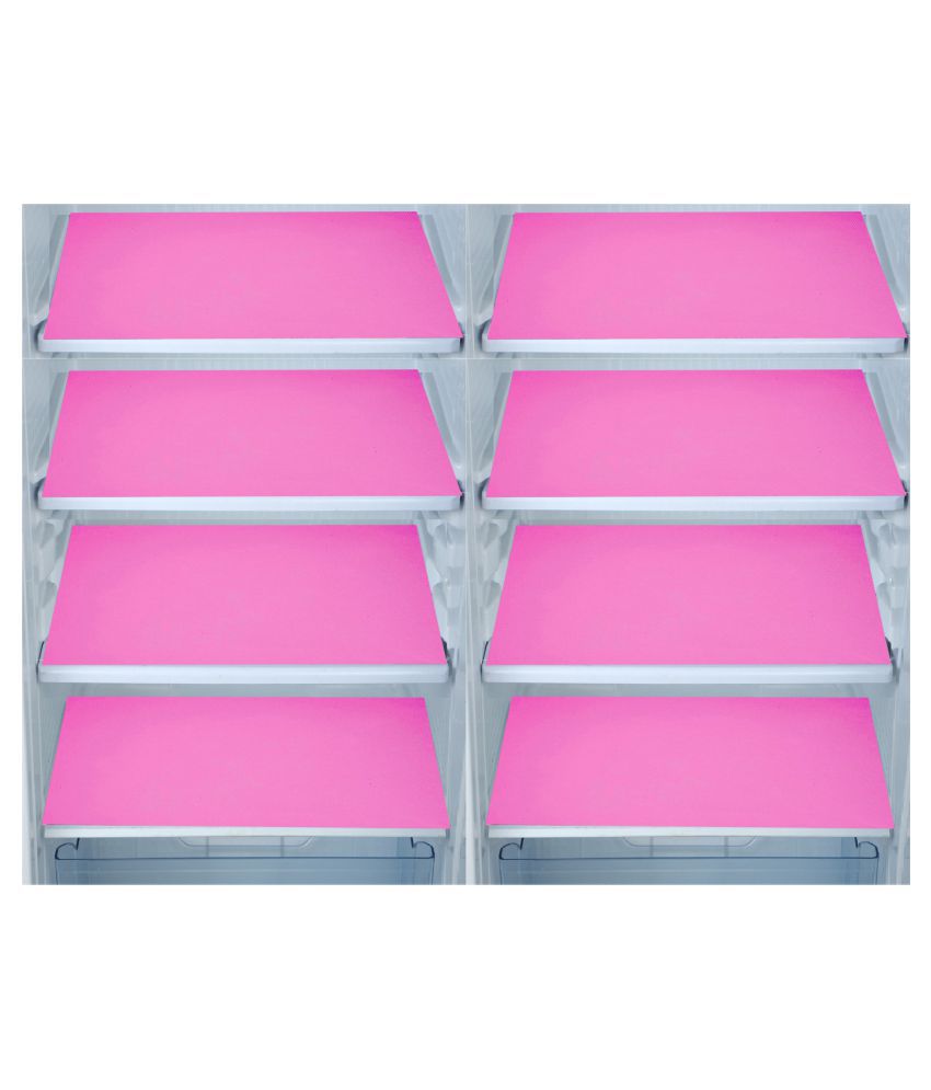     			E-Retailer Set of 8 PVC Pink Fridge Mats