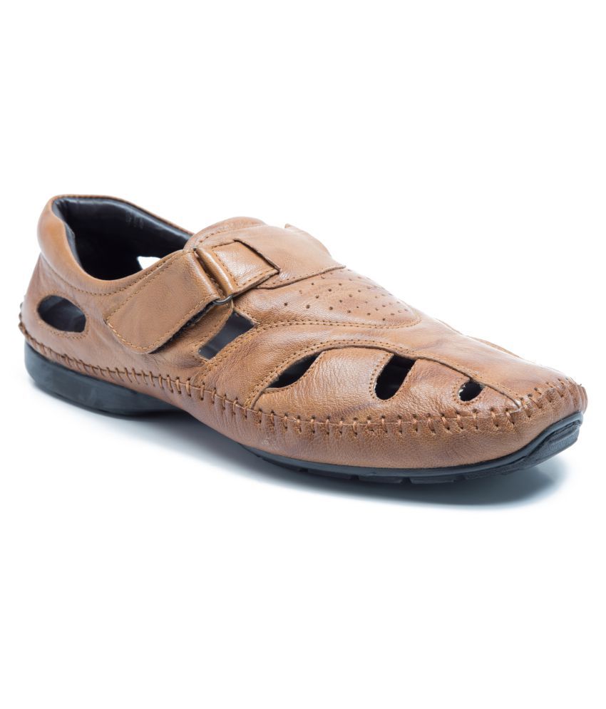 franco leone men's leather sandals and floaters