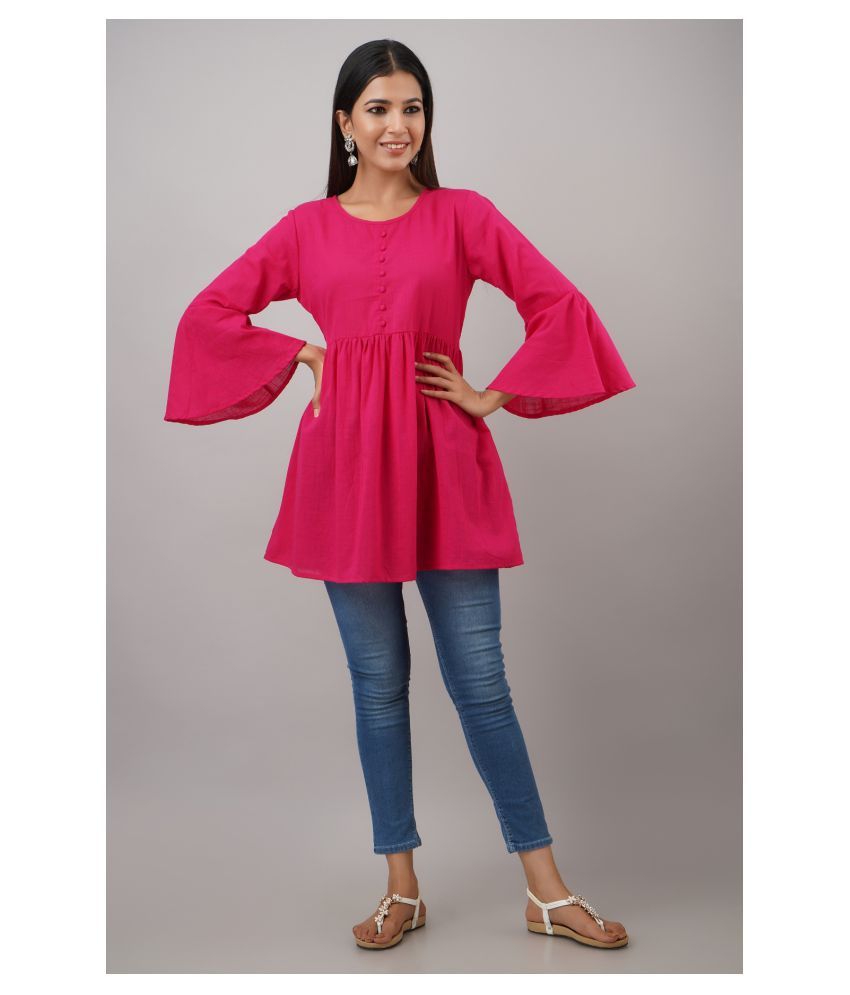     			SVARCHI Cotton Blended Tunics - Pink