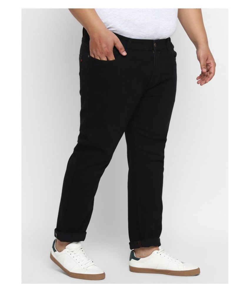 black regular fit jeans