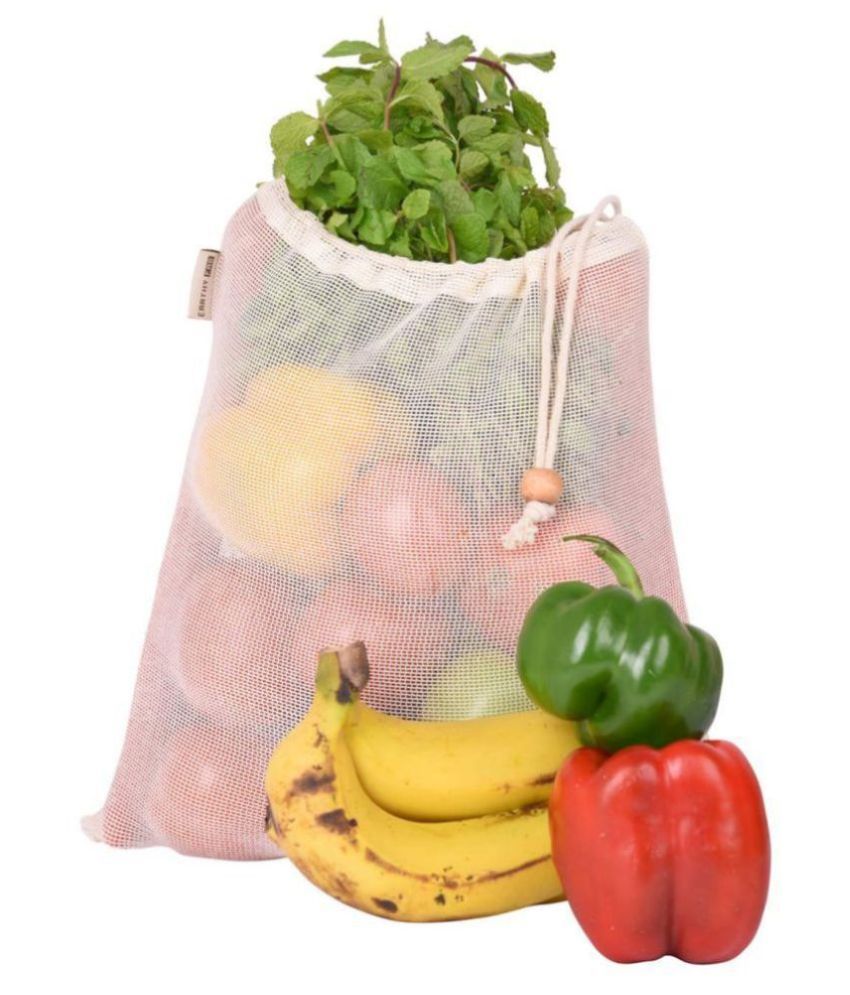 cotton bags for storing vegetables in fridge