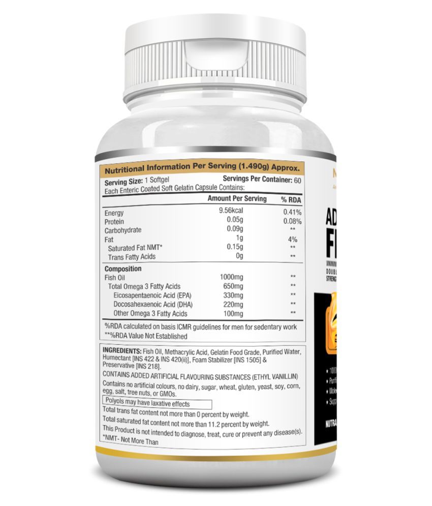 MuscleXP Ultra Fish Oil Omega 3 1250 mg Vitamins Capsule ...
