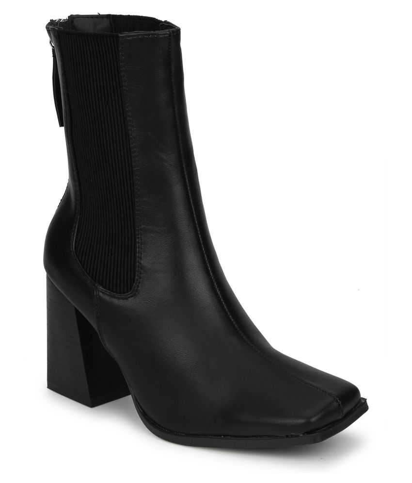 truffle collection mid heel ankle boots
