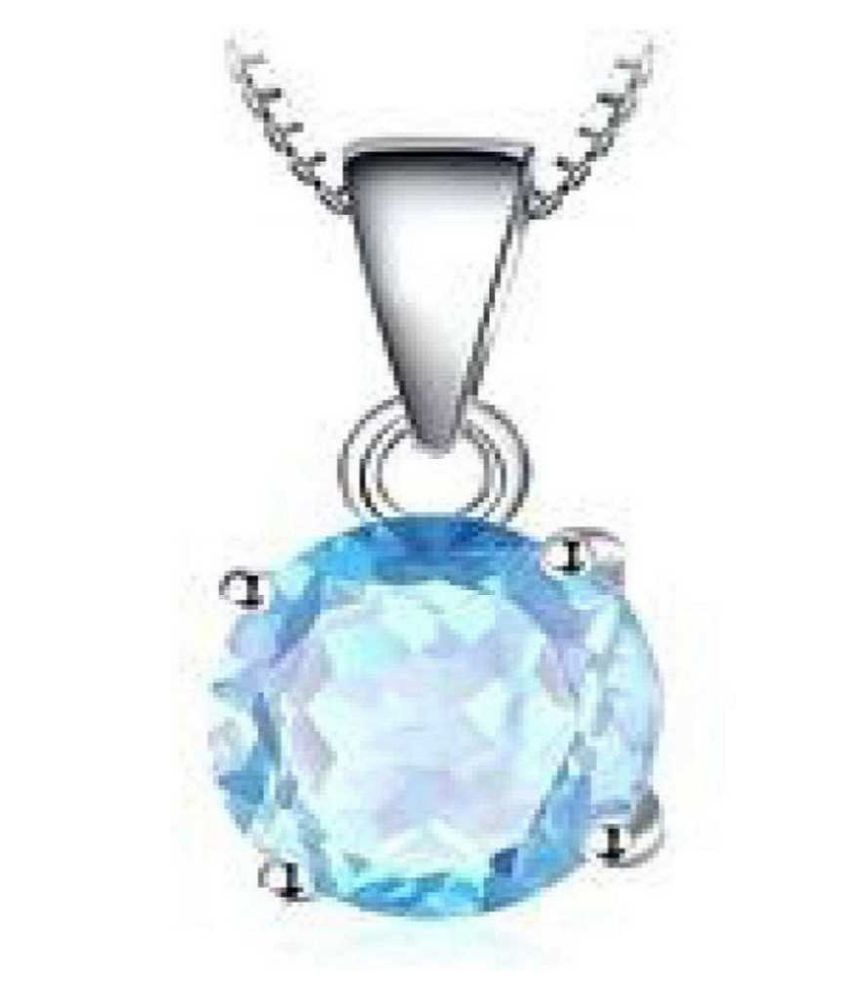 6 carat only Topaz Pendant with Natural Topaz & Lab Certified Silver ...