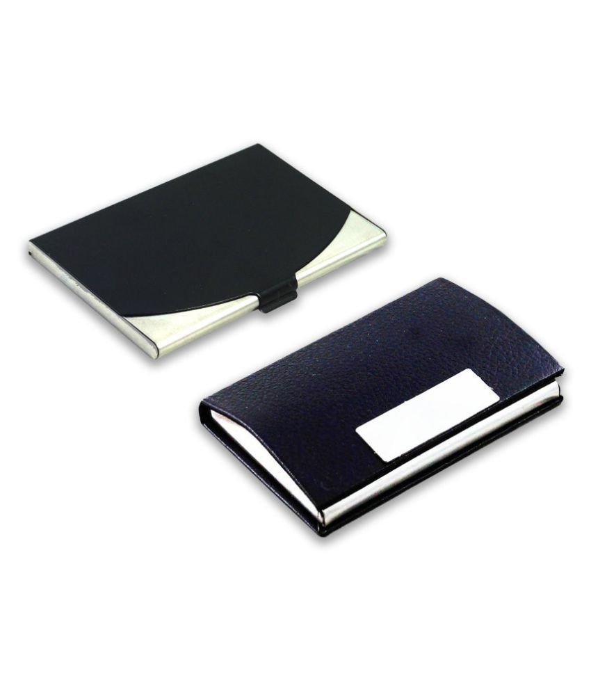     			Auteur 5-59 Multicolor Artificial Leather Professional Looking Visiting Card Holders for Men and Women Set of 2 (upto 15 Cards Capacity)