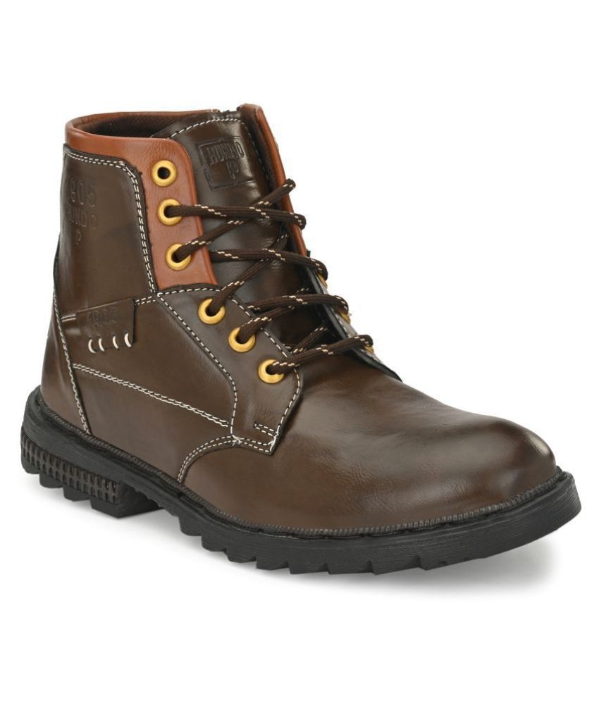 men brown casual boots