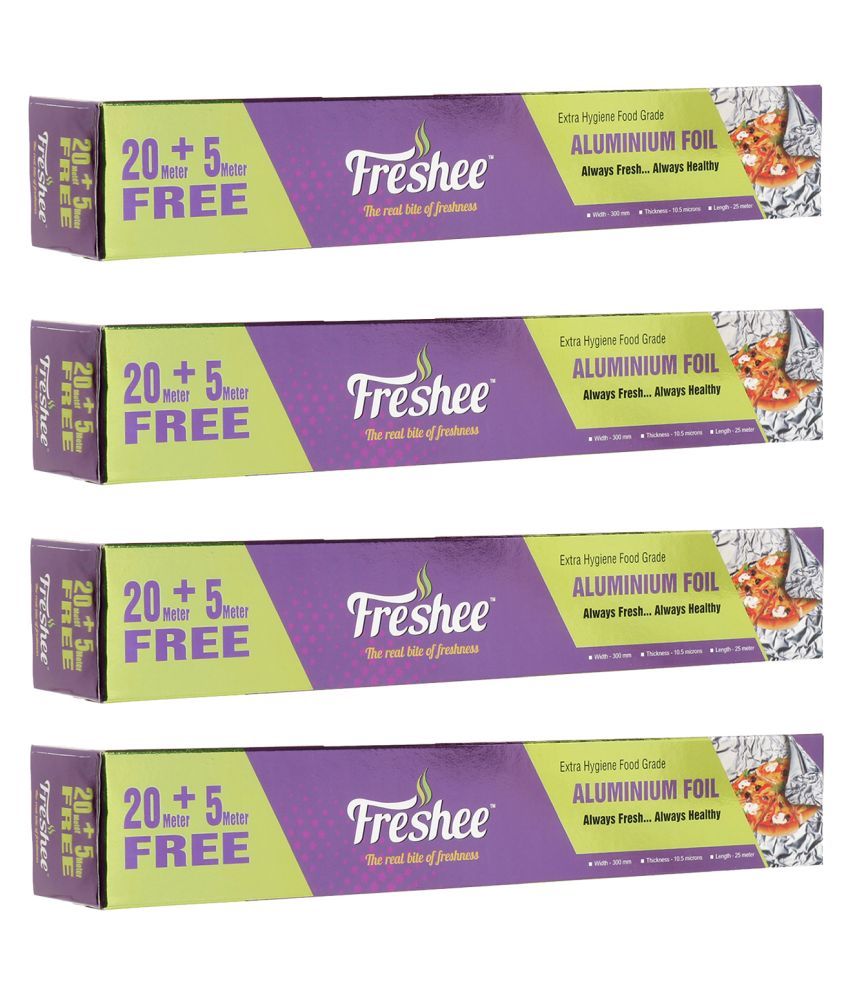     			Freshee 25m Aluminium Foil Paper Pack of 4