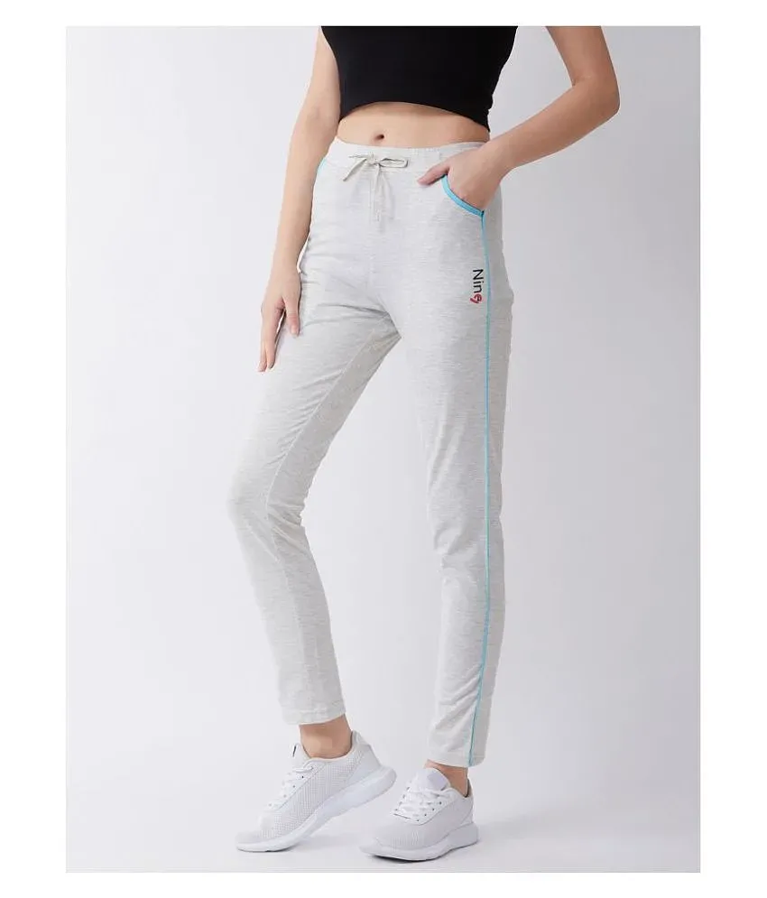 C9 Airwear Track Pants : Buy C9 Airwear Women Grey Relax Fit Solid  Trackpant with Logo And Pockets Online