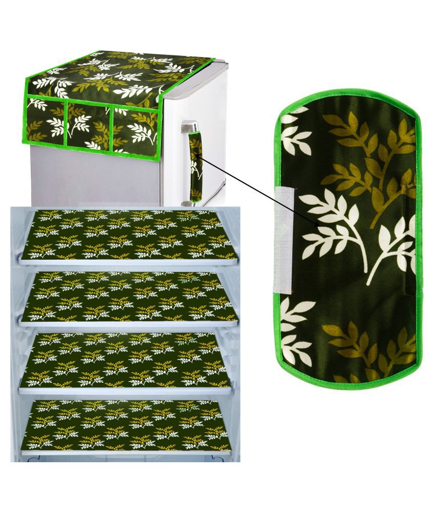    			E-Retailer Set of 6 PVC Green Fridge Top Cover