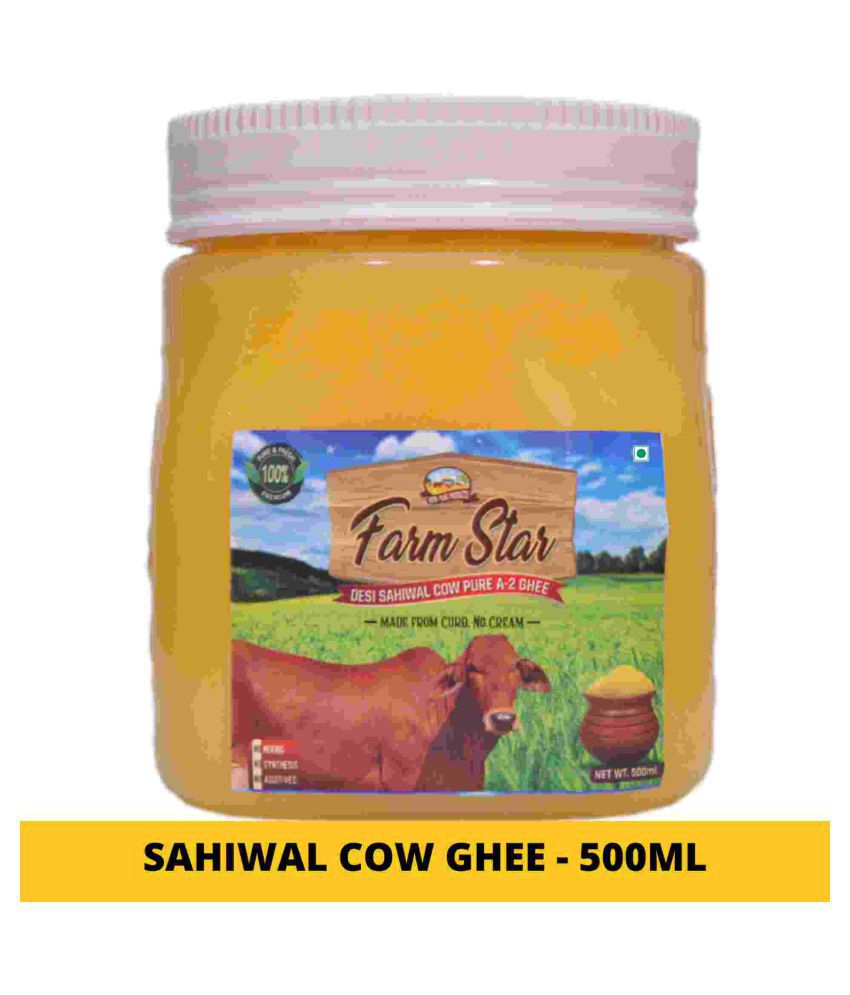 Farm Star Sahiwal Cow Pure & Original- A-2 Ghee - 500ml Ghee 500 mL