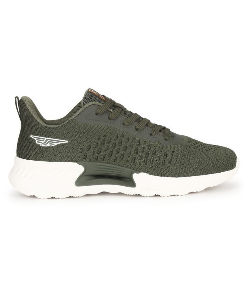 red tape men olive green mesh walking shoes