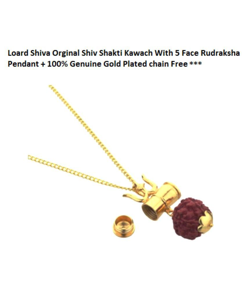     			Loard Shiva Orginal Shiv Shakti Kawach With 5 Face Rudraksha- Pack Of 1 Provide for A1 Laxmi Brand.