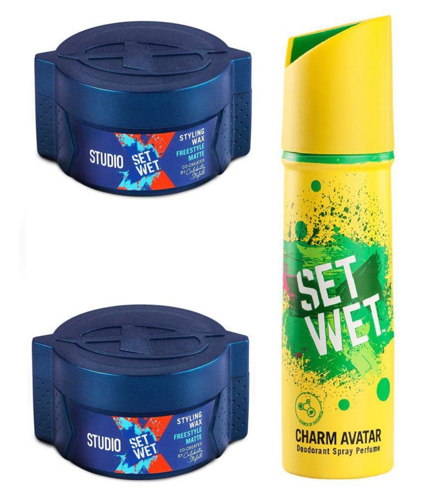 Set Wet Deodorant Spray Perfume, 150ml With Studio X Hair Styling Wax