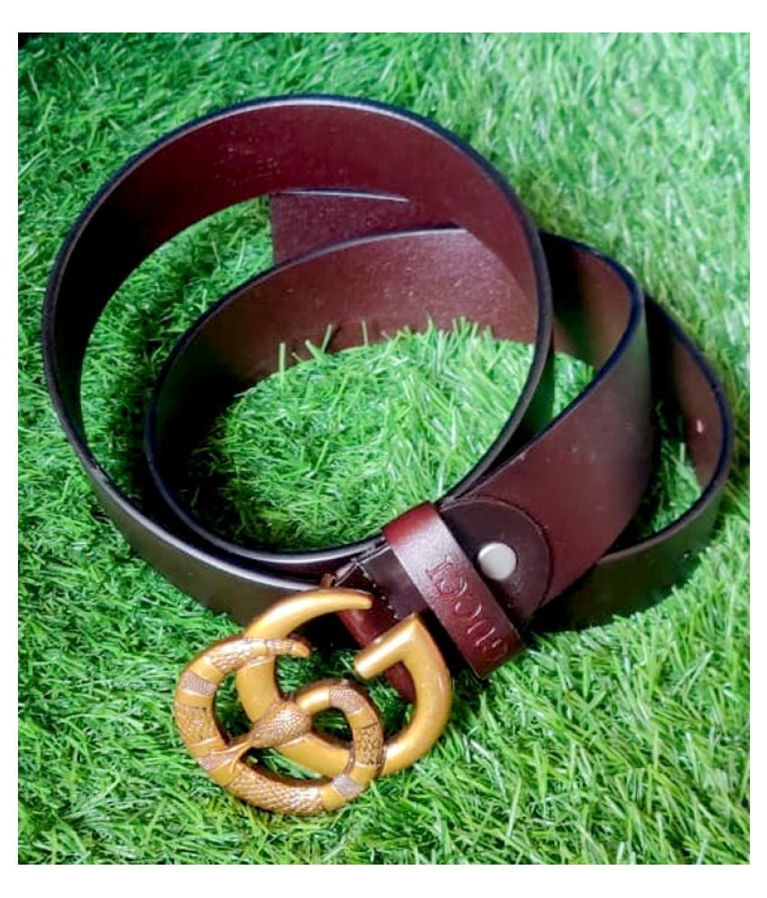 LEATHER BELT Brown Leather Casual Belt: Buy Online at Low Price in ...