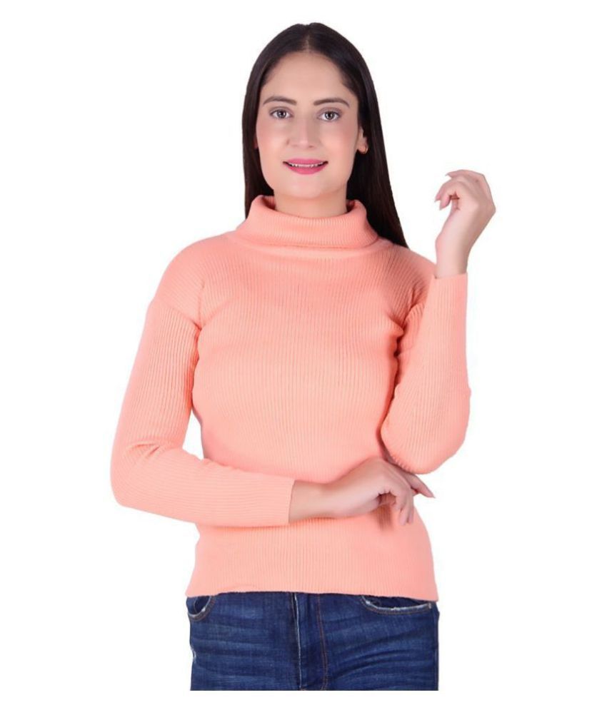     			Ogarti Woollen Peach Pullovers