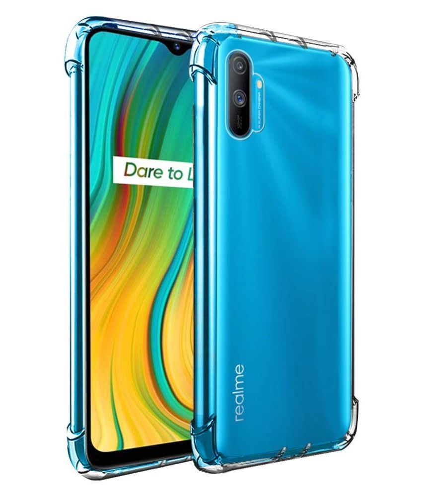     			Realme C3 Shock Proof Case Megha Star - Transparent Premium Transparent Case