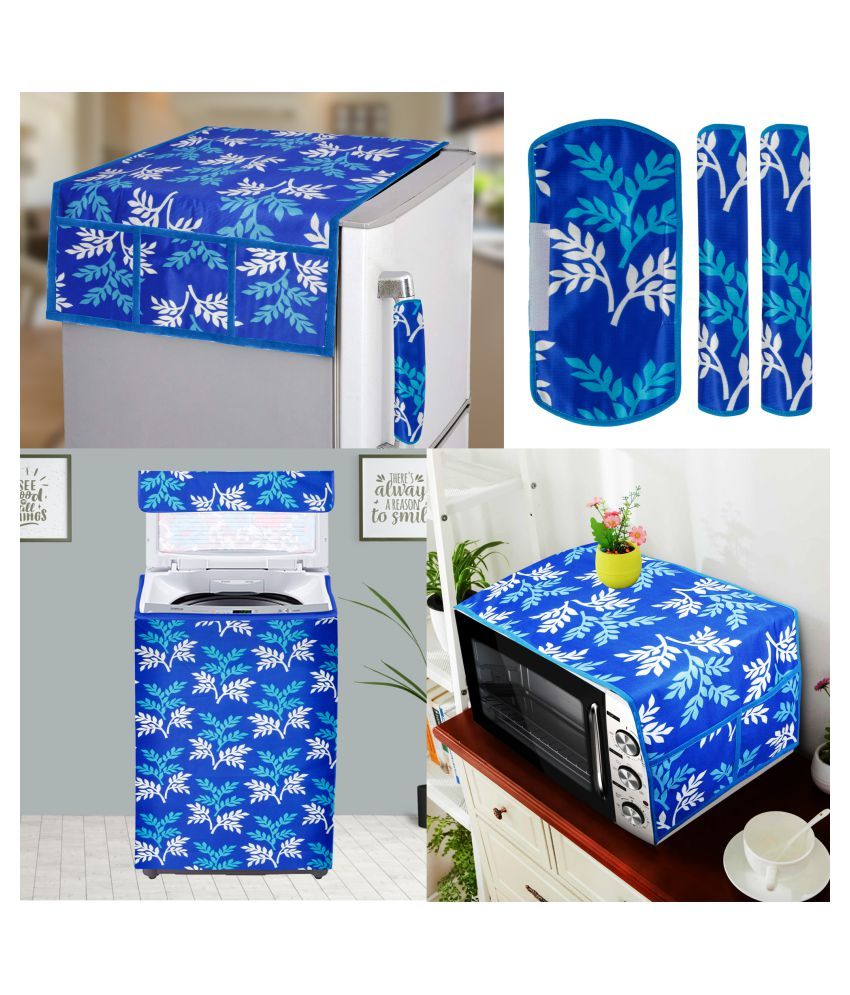     			E-Retailer Set of 6 Polyester Blue Fridge Top Cover