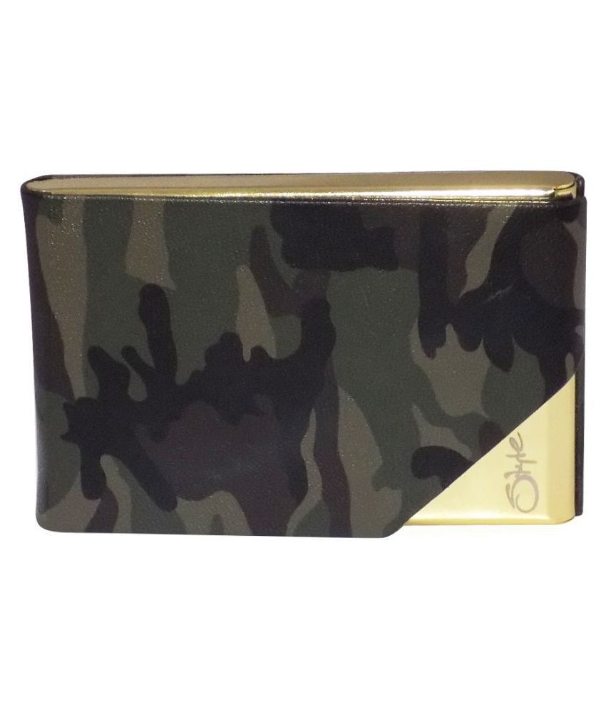    			STYLE SHOES Leather Army Gold Green Atm, Visiting , Credit Card Holder, Pan Card/ID Card Holder , Pocket wallet Genuine Accessory for Men and Women