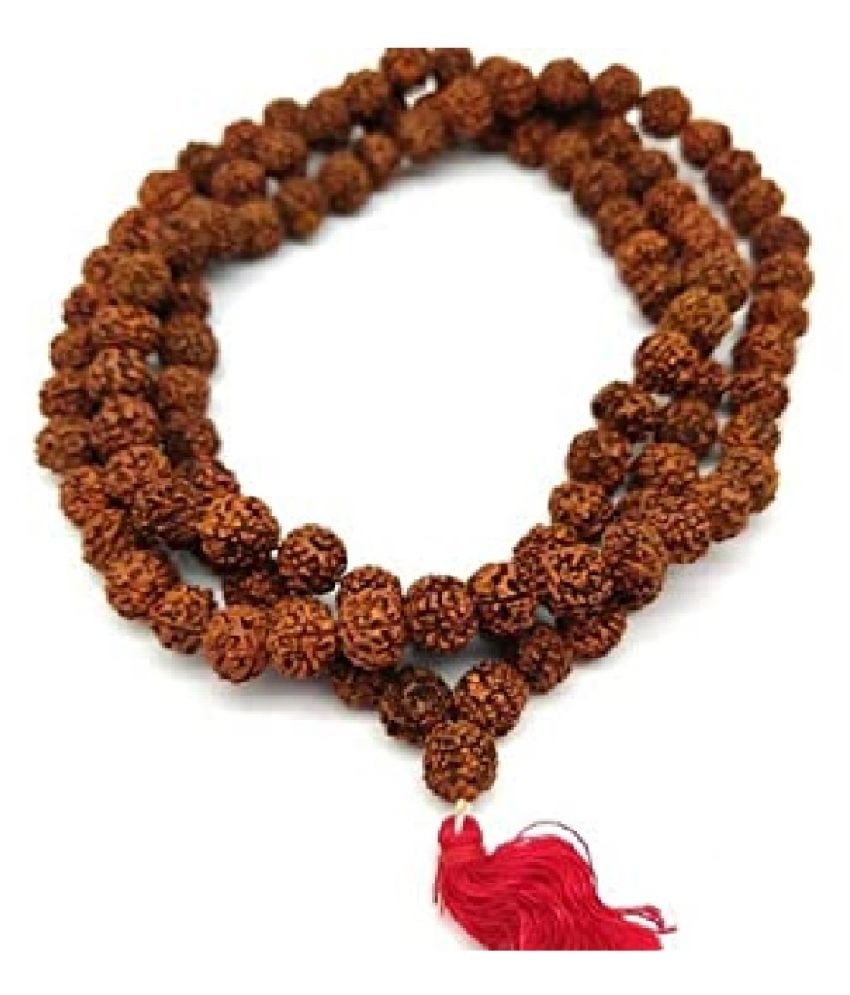 5 Mukhi Rudraksha Mala nepali Rudrakash Mala by Kundli Gems: Buy 5 ...