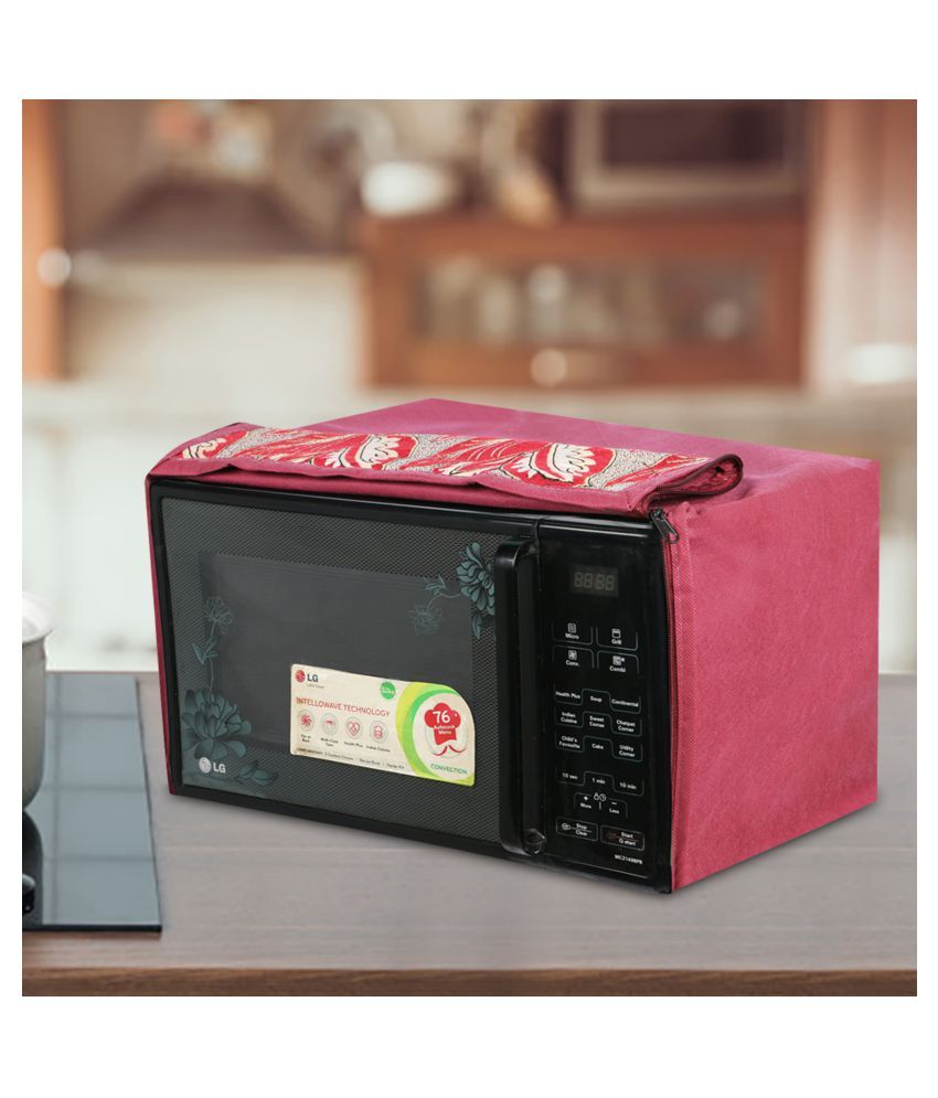     			E-Retailer Single Polyester Pink Microwave Oven Cover - 23-25L