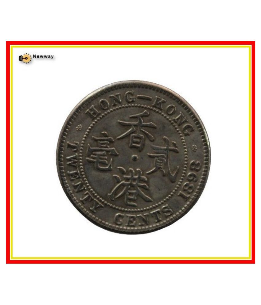     			20 Cents 1898 - "Victoria Queen" Hong Kong Extremely Rare Coin