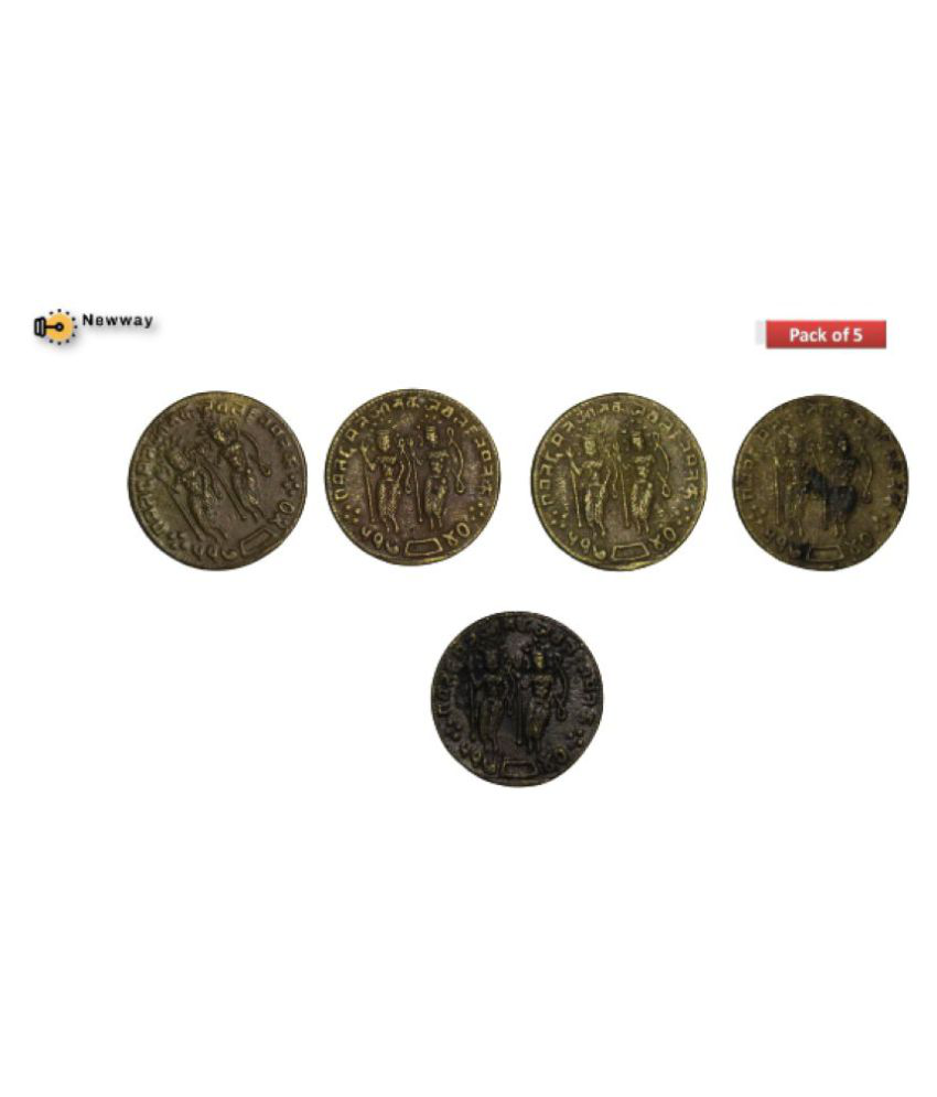     			{Pack of 5 Coins} Ramdarbar Temple Ramatanka Extremely Rare Coins