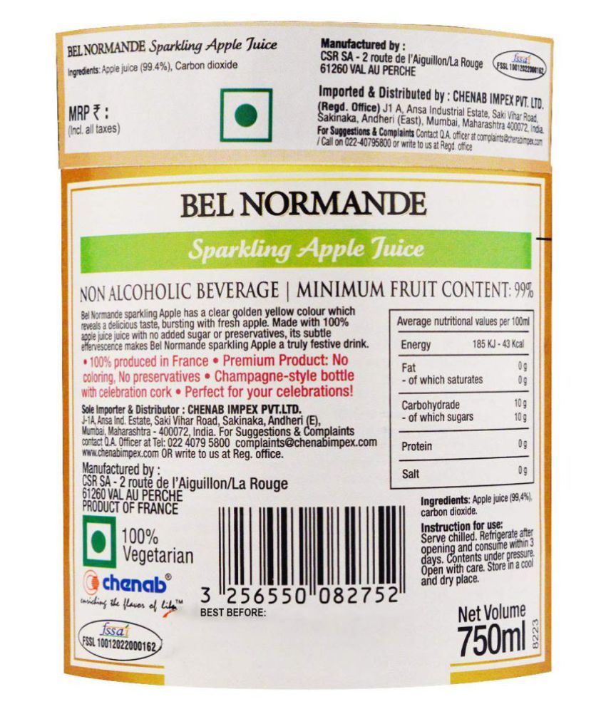 Bel Normande Apple Sparkling Juice 750 ml Buy Bel Normande Apple