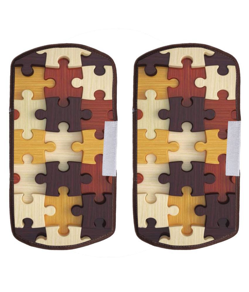     			E-Retailer Set of 2 Polyester Brown Fridge Handle Cover