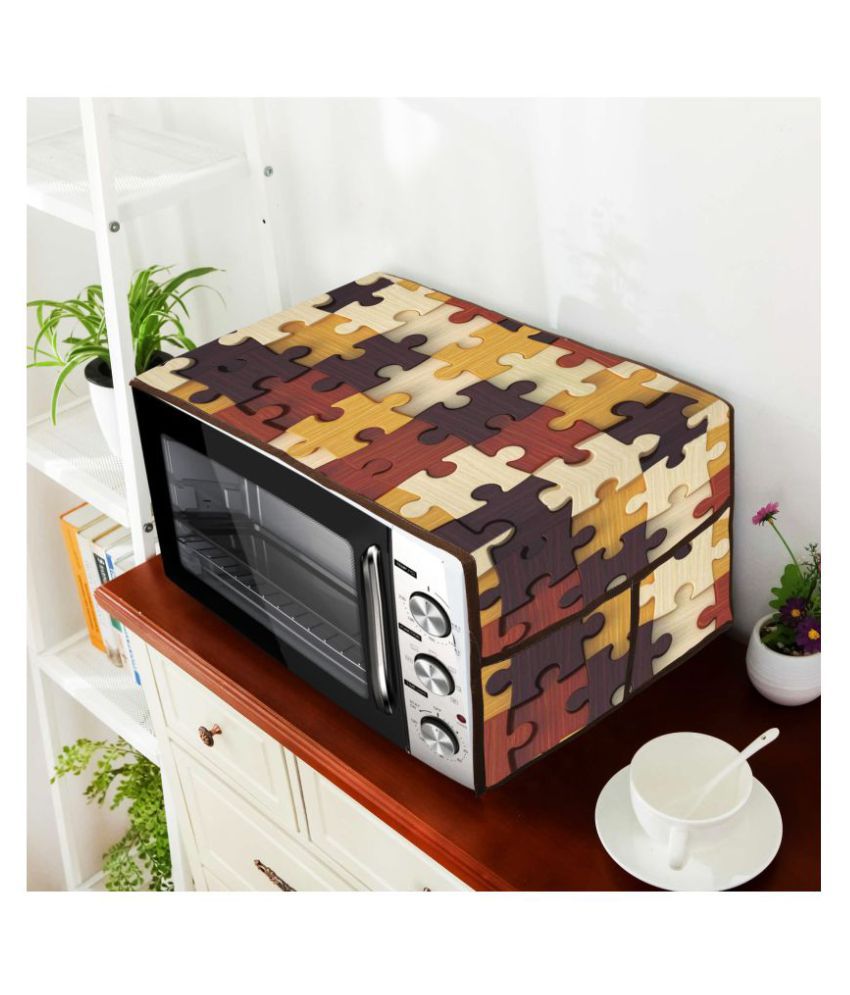     			E-Retailer Single Polyester Brown Microwave Oven Cover -