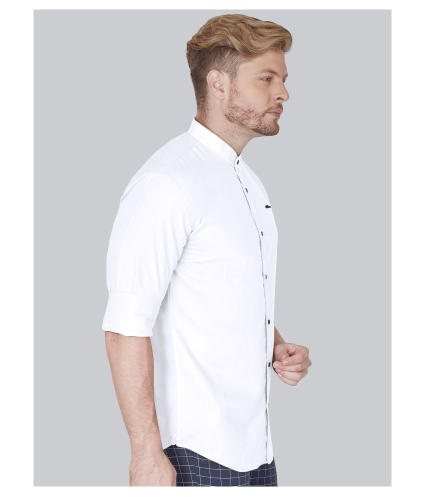 VeBNoR Cotton Blend White Shirt - Buy VeBNoR Cotton Blend White Shirt ...