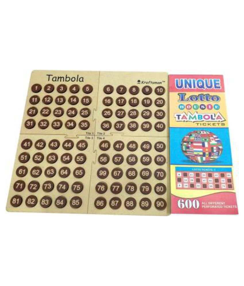 KRAFTMAN PORTABLE WOODEN TAMBOLA GAME Buy KRAFTMAN PORTABLE WOODEN