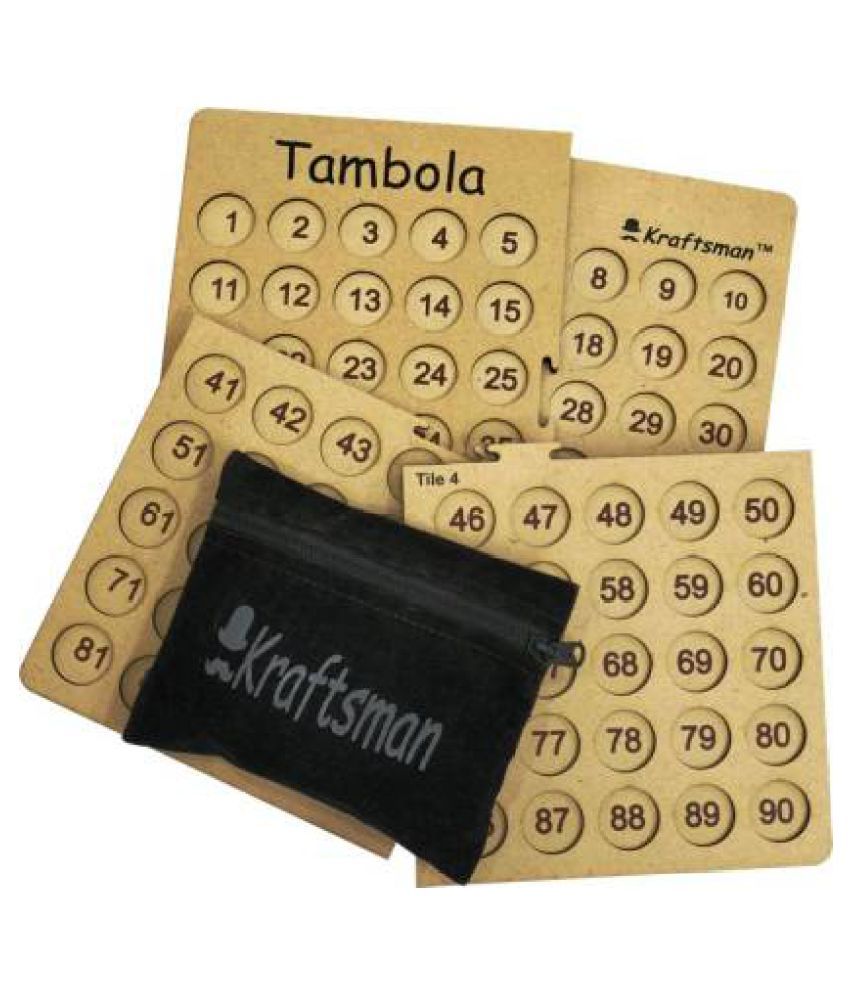 KRAFTMAN PORTABLE WOODEN TAMBOLA GAME Buy KRAFTMAN PORTABLE WOODEN