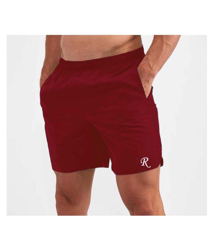 maroon biker shorts