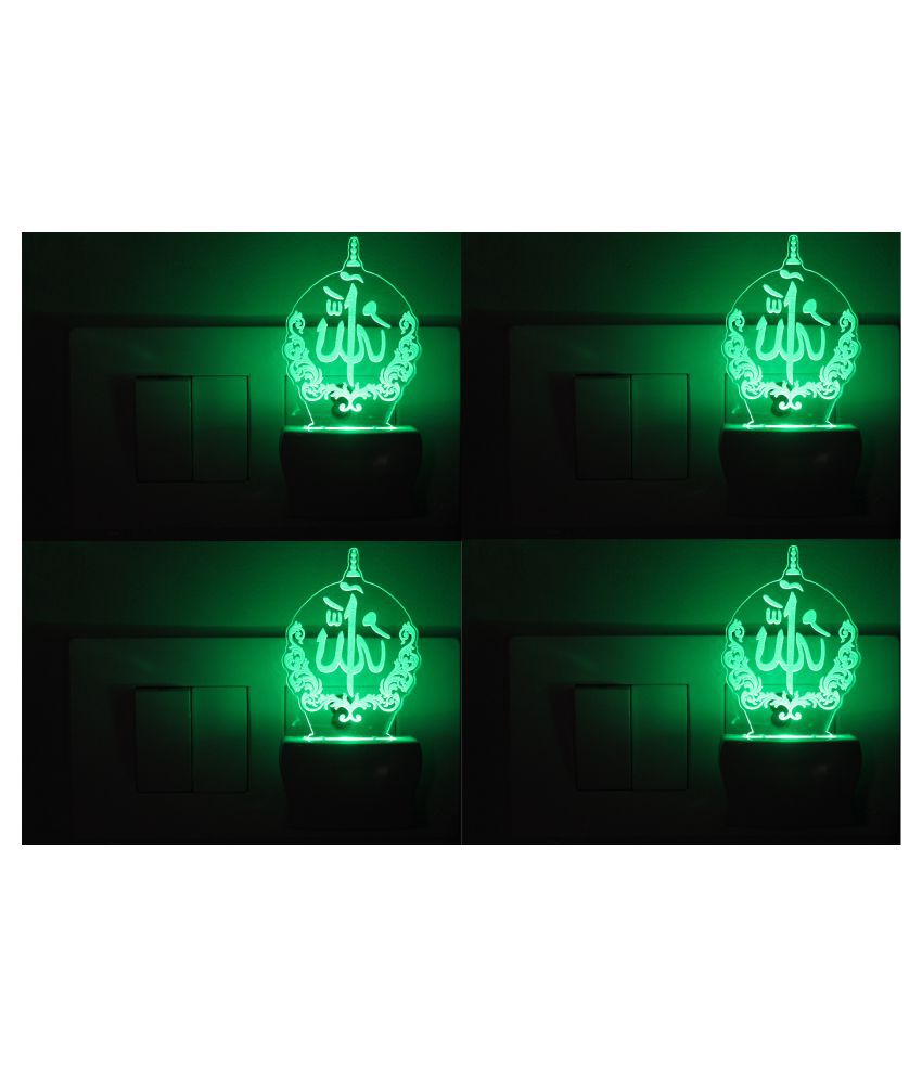     			AFAST 3D Illusion LED Jainism Symbol Night Lamp Multi - Pack of 2
