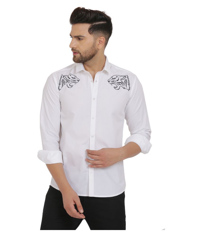 EVERDION 100 Percent Cotton White Shirt - Buy EVERDION 100 Percent ...