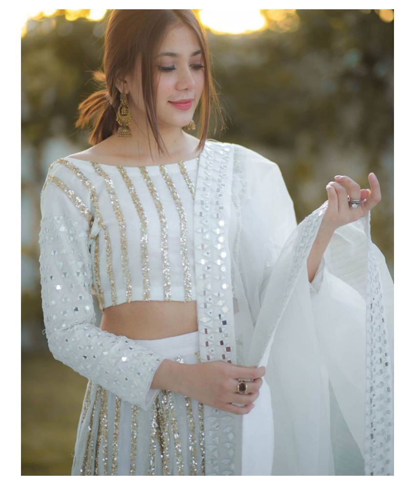 white chaniya choli