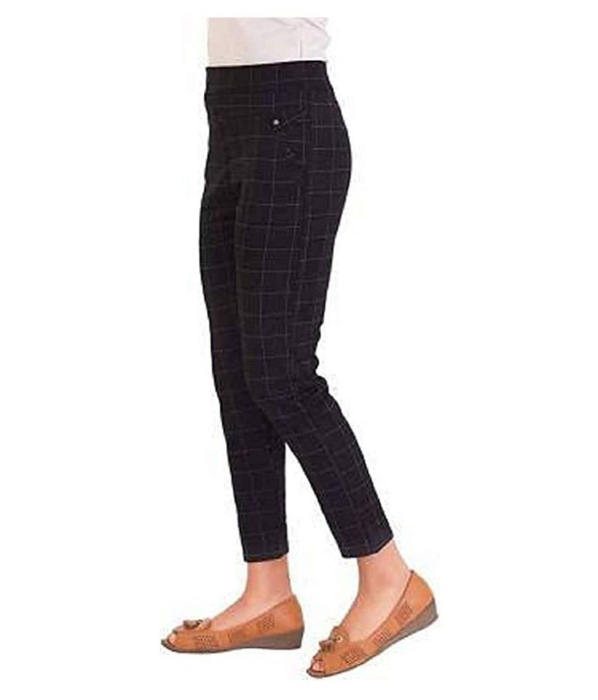 black cotton jeggings