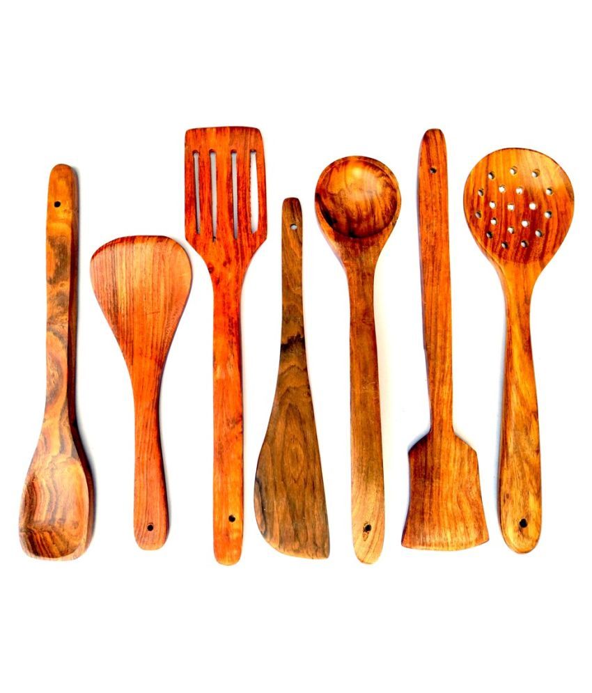 wooden spatula set flipkart